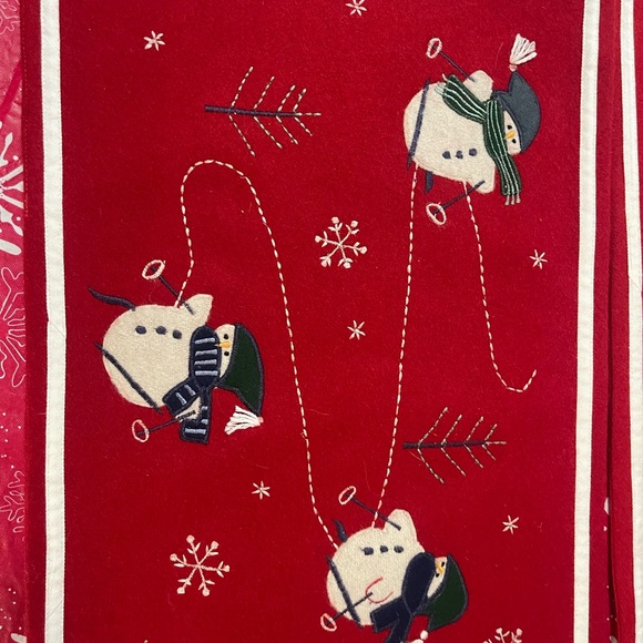 Set of 4 Christmas Red Snowman Playing Placemats - Picture 4 of 5